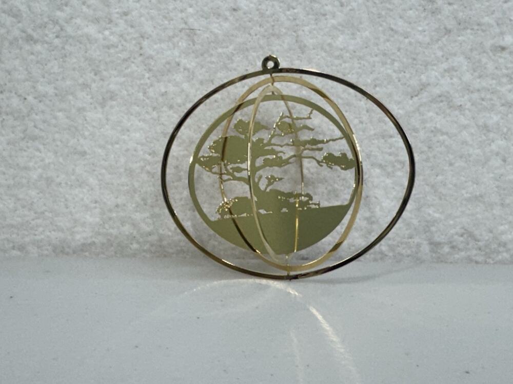 “Tree Of Life” 24K Gold Plated Ornament Tree Trimmers By JFS 3D Spinner Art VTG
